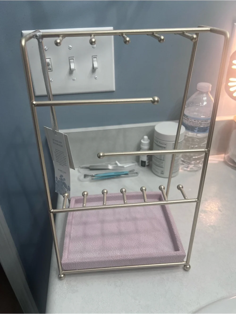 Shabby Chic Pink Jewelry Stand NWT
